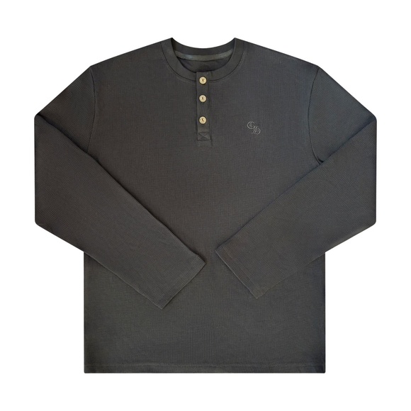Chrome Hearts Black Long Sleeve Henley Shirt - Picture 1 of 3